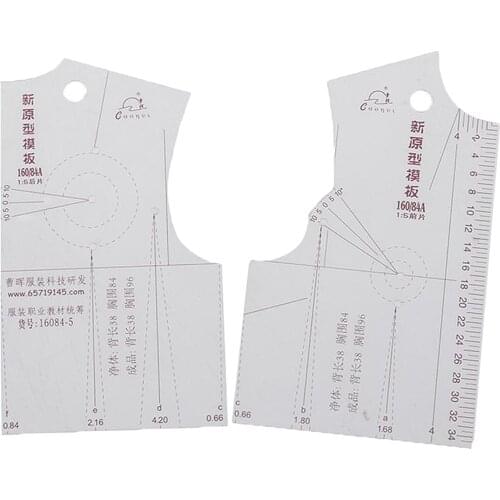 3pcs 1:5 Women Clothes Prototype Ruler Drawing Template Tailor Sewing Tool