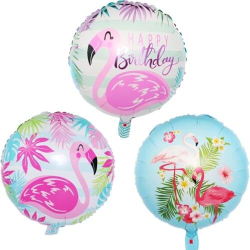 5 pcs 18 inch flamingo balloon flamingo theme birthday party decoration arrangement aluminum foil balloon floating air ball