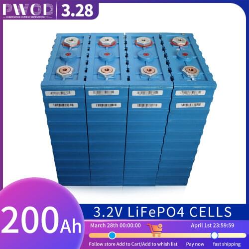 PWOD 8PCS CALB 200Ah not 280AH 150AH 3.2V SE200AH Lithium LiFePO4 Cell pack diy for solar RV EV pack 12V 24V 48V EU US TAX FREE