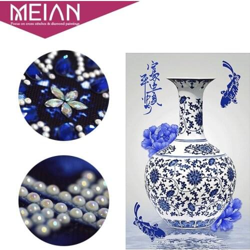 Meian,DIY,Diamond Painting,Special Diamond Embroidery,Blue and White Porcelain,Diamond Mosaic,Bead Picture,Home Diamant Decor