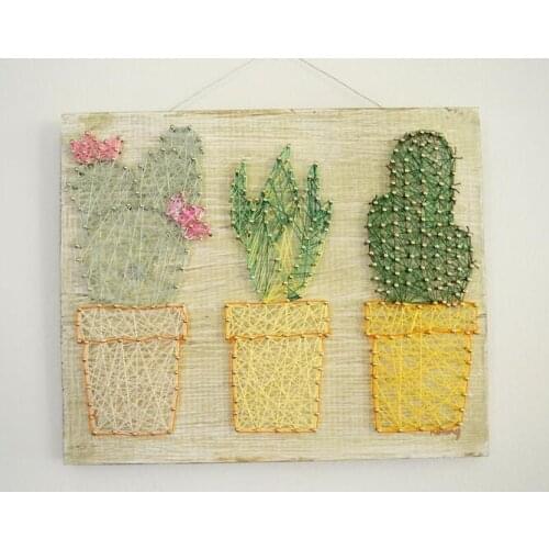 Cactus String Art, Cactus Wall Decor, Cactus Sign, Nail Art, Cactus Gift, Made to Order