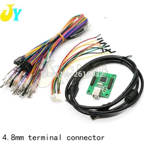 DIY 2 Players Arcade to USB Controller Adapter Joystick Connector Cable Wiring Kit For MAME Keyboard Encoder Board