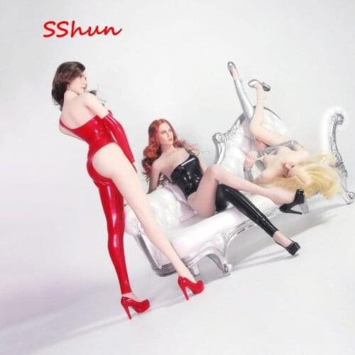 FT006 1/6 Scale Female Sexy PVC Onesies Clothes Body Shaping Tights Uniforms Clothing Set For 12'' Action Figure Body DIY