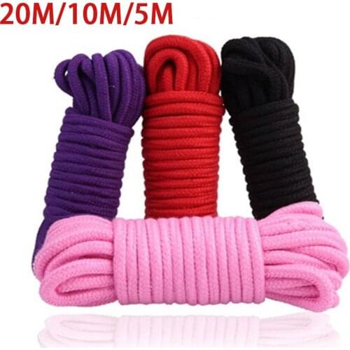 5m/10 m Cotton Rope Female Adult Sex products Slaves BDSM Bondage Soft Cotton Rope Adult Games Binding Rope Role-Playing Sex Toy