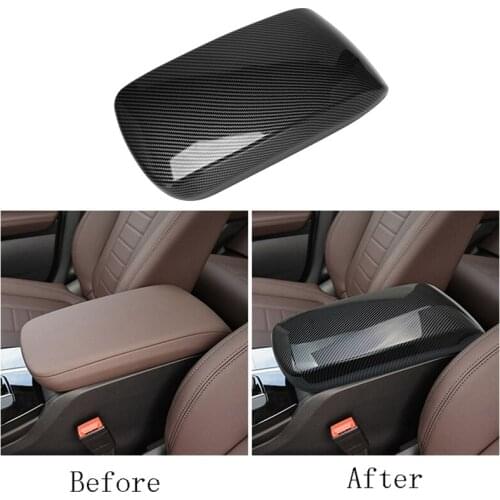 Carbon Fibrer Center Console Armrest Panel Cover Trim for BMW X3 X4 G02 G08 2018-2021 Car Accessories