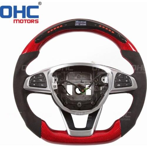 Carbon LED Steering Wheel compatible for Mercedes Benz W218,X218,C257 V222,X222 A238,C238 C205,A205 R231 CLS S GLE SLC SL W205