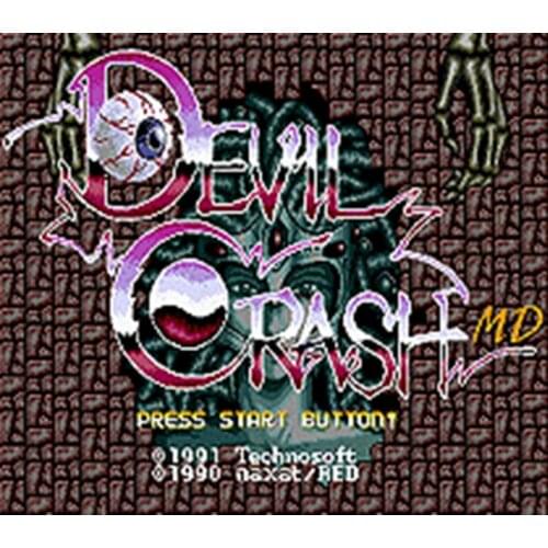 Devil Crash 16 bit MD Game Card For Sega Genesis Mega Drive