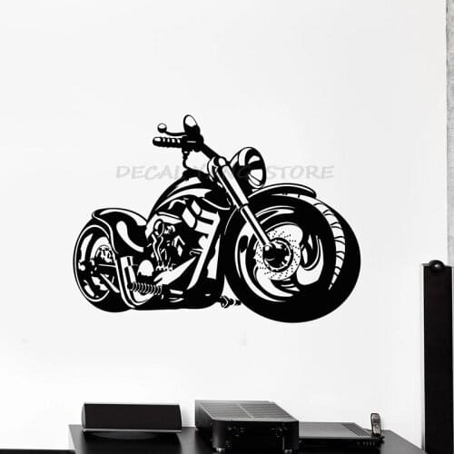 Motorbike Wall Decal Extreme Sports Motorcycle Garage Man Cave Home Decoration Cool Style Door Window Vinyl Stickers Mural 1535