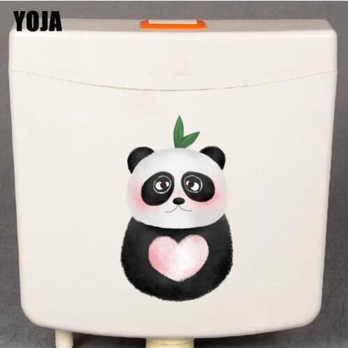 YOJA 14.2X23.2CM Lovely Panda Wall Sticker Living Room Home Decor Toilet Decal T3-1127