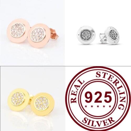 Original S925 Sterling Silver Pan Earring Fashionable Multi-functional Round Close Set Earrings For Wedding Fashion Jewelry