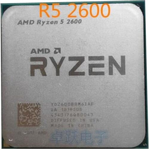 AMD Ryzen 5 2600 R5 2600 3.4 GHz Six-Core Twelve-Core 65W CPU Processor YD2600BBM6IAF Socket AM4