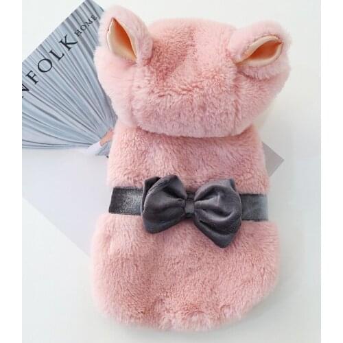 Luxury Winter Pet Lady Dress Princess Warm Dog Clothes Fashion Pink Shirt Jacket Coat For Small Medium Puppy Animal Yorkshire