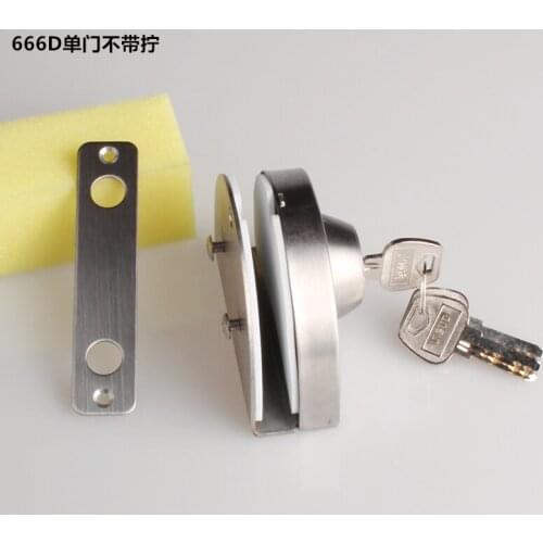 Luxury glass door lock,stainless steel glass door lock,shower door lock(DFGL-666D)