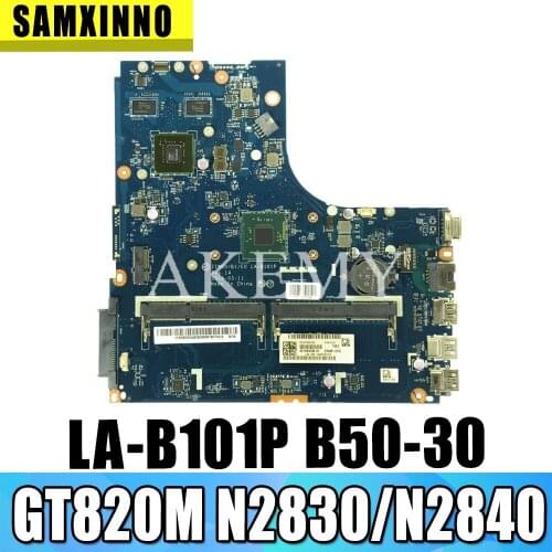 SAMXINNO For Lenovo B50-30 N50-30 LA-B101P Laotop Mainboard LA-B101P Motherboard with N2830/N2840U GT820M