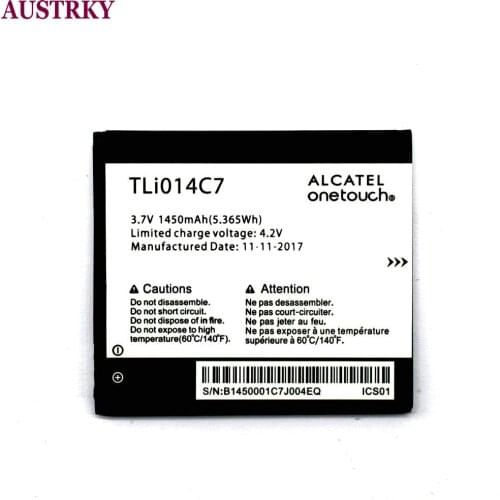 New 1450mAh TLi014C7 Battery Replacement For Alcatel OneTouch Pixi First 4024D 4.0" Phone Bateria Batterij + Tracking Code