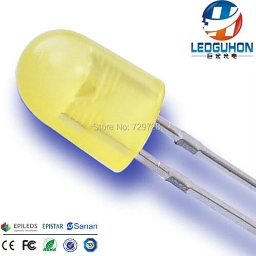 Through hole led 5mm oval yellow diode use for decoration