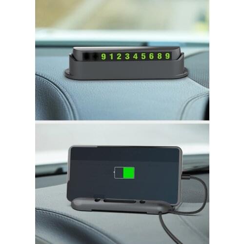 Universal Hide Car Luminous Temporary Parking Card Phone Number Card for Car Stop Notice Number And Mobile Phone Holders