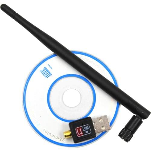 Elisona WiFi Adapter 150Mbps 5dB Wi Fi Antenna Lan Wireless Wifi Network Card Portable USB wi-fi Receiver Adaptador 802.b/g/n