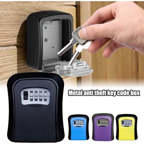 Key Lock Box With Waterproof Case Wall Mount Metal Password Box For Home Business Realtors Door Lock Drop Shipping