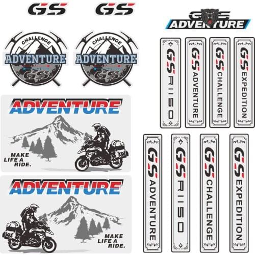 Motorcycle Tail Top Side Boxs cases panniers Luggage Aluminium Stickers Decals ADV GS Adventure For BMW R1150GS R1150 1150 case
