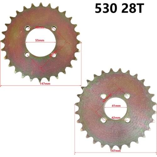 High Quality 530 28tooth 28T 41mm 55mm Rear Sprocket Chain For ATV Quad Pit Dirt Bike Buggy Go Kart Motorcycle Accessories