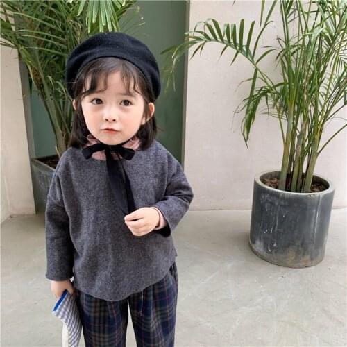 2 3 4 5 6 Years Toddler Girls Shirts Fashion Korean Irregular Cloak Long Sleeves Tops for Girls Kids Clothing Autumn Baby Shirt