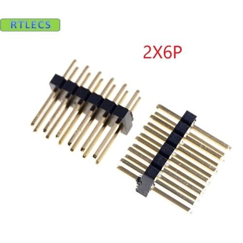1000pcs 2x6 P 12 pin 1.27mm Pitch Pin Header male dual row Male straight gold flash Rohs Reach double rows pitch 1.27