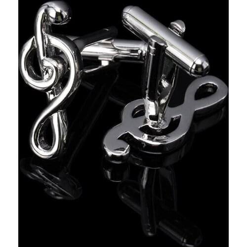 2016 NEW ARRIVAL Elegant Men Cufflinks Glossy Music Notes Pattern Exquisite Cuff Button Cuff-link
