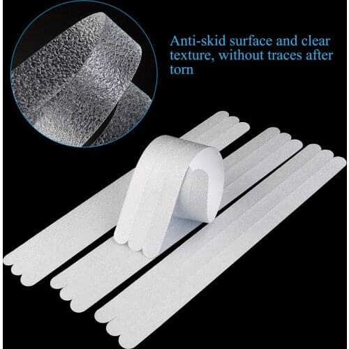 36pcs Anti-Slip Strips Transparent Non Slip Shower Stickers Bath Safety Strips For Bathtubs Showers Stairs Floors