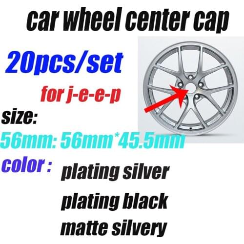 Car Styling 56MM 5.6CM 2.2INCH Car Wheel Center Cap Covers Wheel Rim Badge Emblem Wheel Hub Cap for jeep Cherokee Liberty 20PCS