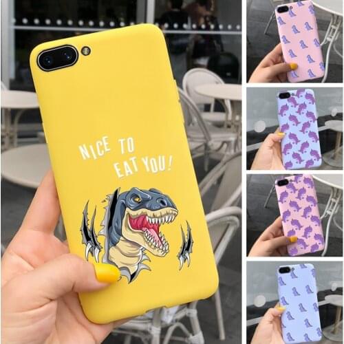Cute Dinosaur Animal Case For OPPO Realme C1 C2 C3 3 3i 5 5i 5S 6 6i 7 8 Pro C25 C20 C17 C15 C12 C11 Narzo 20 30A TPU Phone Case