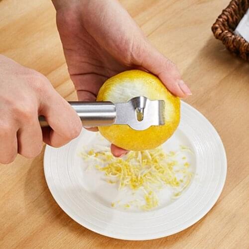 Stainless Steel Fruit Citrus Lemon Peeler Cutter Slicer Grater Kitchen Gadget