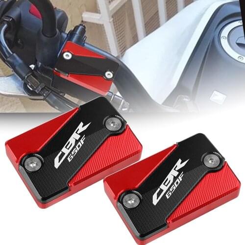 CNC Aluminum Motorcycle Front Rear Brake Fluid Reservoir Cap Cover For Honda CBR650F 2014 2015 2016 2017 2018 CBR 650F 650 R/F