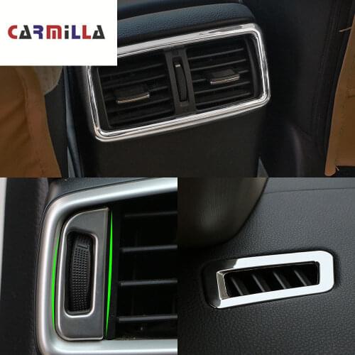 Car Air Vent Decoration Trim Sticker For Nissan Xtrail X-trail T32 Rogue 2014-2020 Air Condition Outlet Protection Cover