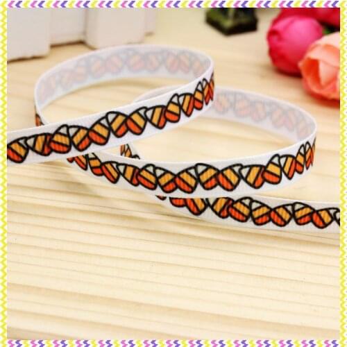 DHK 3/8'' 5yards halloween printed grosgrain ribbon headwear hair bow diy party decoration OEM Wholesale 9mm C1283