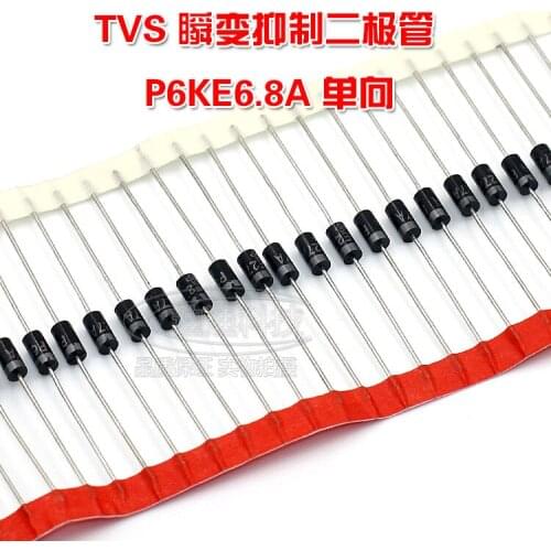 New P6KE6.8A TVS Transient Suppression Diode Unidirectional 6.8V 600W Straight DO-15