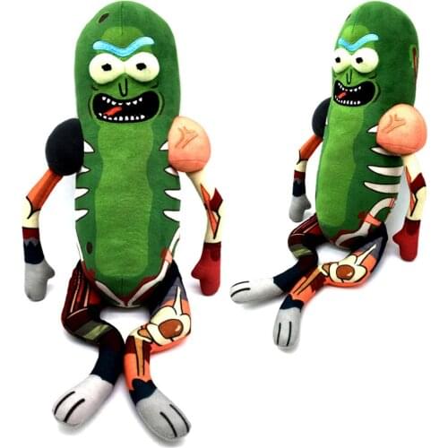 [READY STOCK] 45cm Funny Rick Plush Toys Doll Cute Pickle Rick Plush Soft Pillow Stuffed Toys for Children Kids Christmas Gifts