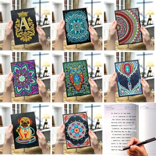HUACAN New Arrival 5D DIY Diamond Painting Notebook Special Shaped Diamond Art Kits Embroidery Cross Stitch Christmas Gift