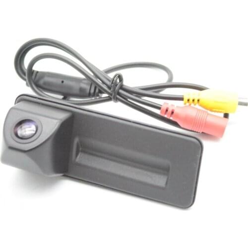 EEMRKE CCD HD Night Vision Car Rear Camera Trunk Handle Camera for Skoda Octavia 1Z Replace 1Z0827574C / 1Z0827574B