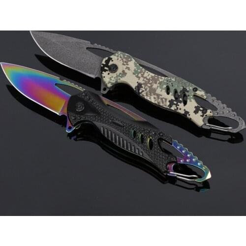 Survival Pocket Folding Knife Stainless Steel Blade Tactical Camping Knives Hunting Outdoor Fruit Camp Cutter Camouflag EDC Tool