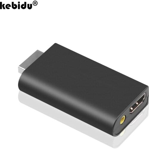 Kebidu New Male to Female For PS2 to HDMI-compatible Converter Audio Video Convert 3.5mm HDMI Adapter for PS2 1W 3W 5W Model