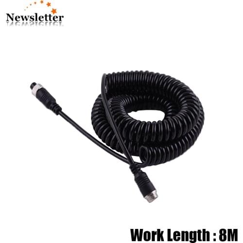 M12 4Pin Aviation Male To Female Spring Extension Vehicle Retractable Cable