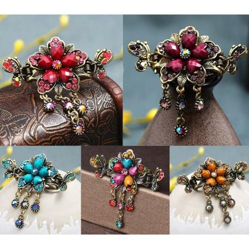 Prettyia Metal Rhinestone Hair Claw Clip Strong Holding Hair