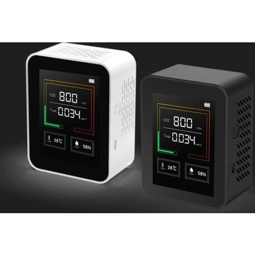 Indoor Air Quality Monitor Lcd Digital co2 Air Quality Meters Real Time TFT Intelligent Air Quality Sensor Tester co2 Detector