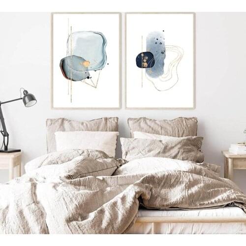 Marble Golden Lines Abstract Art Canvas Painting Living Room Bedroom Cafe Internet Nordic Style Wall Art Pictures