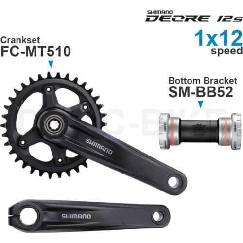 SHIMANO DEORE M6100 12speed Groupset with MT510 CRANKSET 177 mm Q-factor and Bottom Bracket SM-BB52 68/73 mm shell width Origin