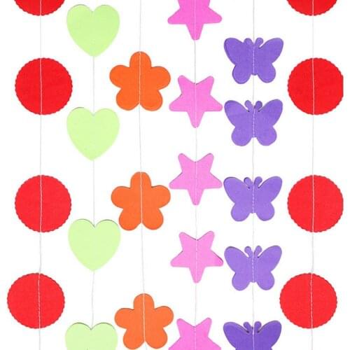 1.6 meters Stereo 3D paper pendants hang balloon weights Wedding Birthday party decorations colorful paper flowers 5pcs/lot