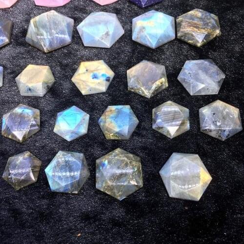 10pcs mixed size natural labradorite hexagram reiki healing crystal gemstone Star of David patron saint of women