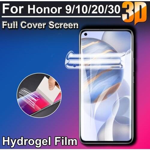 HD-Clear Soft Full Screen Protector for Huawei Honor 8X 8C 9 9i 9X V9 10 10i 20 20S 20i 30 30S Pro Lite Hydrogel Film(Not glass)