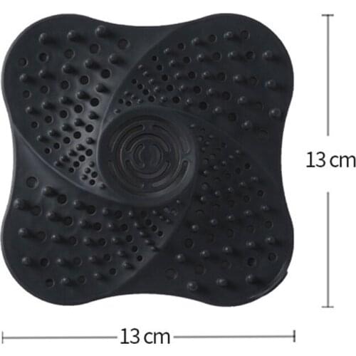 Silicone Anti-Blocking Floor Drain Mat Filter Net Anti-Hair Anti-Clog Toilet Sewer Bathroom Floor Drain Cover H88F